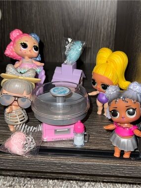 LOL SURPRISE! Cotton candy stand with baby dolls dog & accessories!